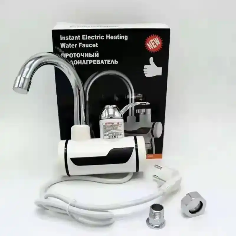 Instant electric water heating tap