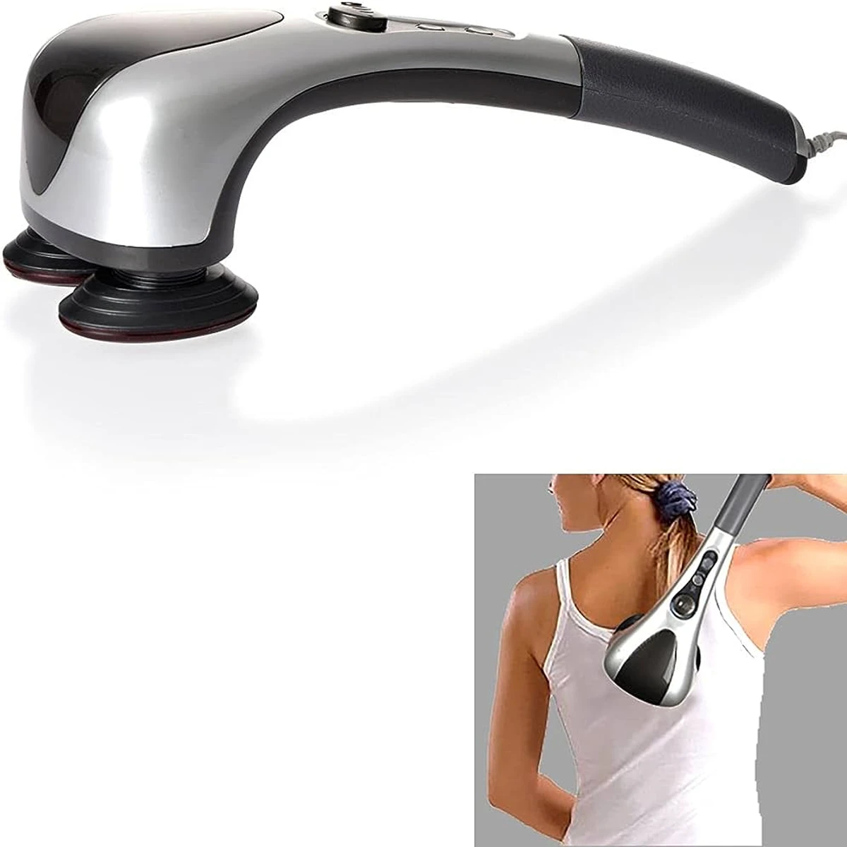 Double Heads Heating Massager