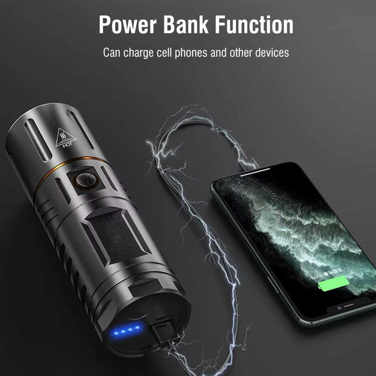 Waterproof Power Bank With LED Torch Light,