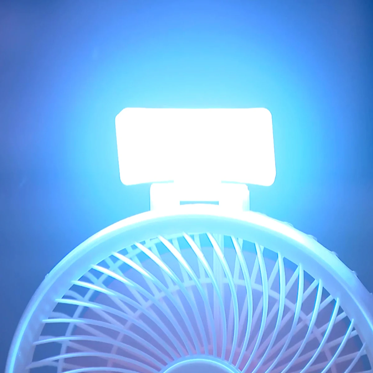 Rechargeable Table Fan With LED Light