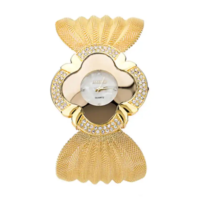 Elegant Butterfly Gold Watch